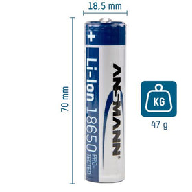 ANSMANN 18650 3.7v 3500mAh - Protected - 0
