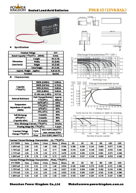 12V 0.8Ah SLA Afribatt - 0