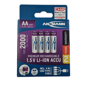 ANSMANN AA Lithium 1.5v 2000mAh BP-4