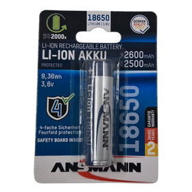 ANSMANN 18650 3.7v 2600mAh - Protected