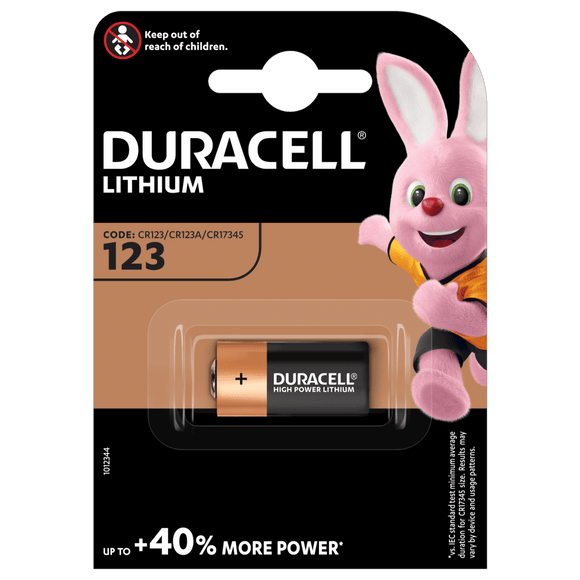CR123A Duracell 3v Lithium
