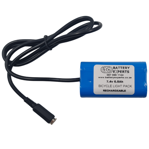 7.4v 6.8Ah Li-Ion Bicycle Light Pack