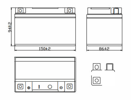 UTX7A-BS (iGel) 12v 7A/h LHP - OUTDO