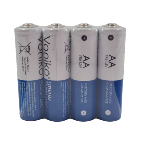 AA Voniko Lithium 1.5v - 4 pack