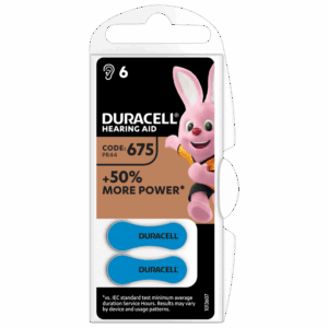 DA675 Duracell 6 Pack Hearing Aid Battery